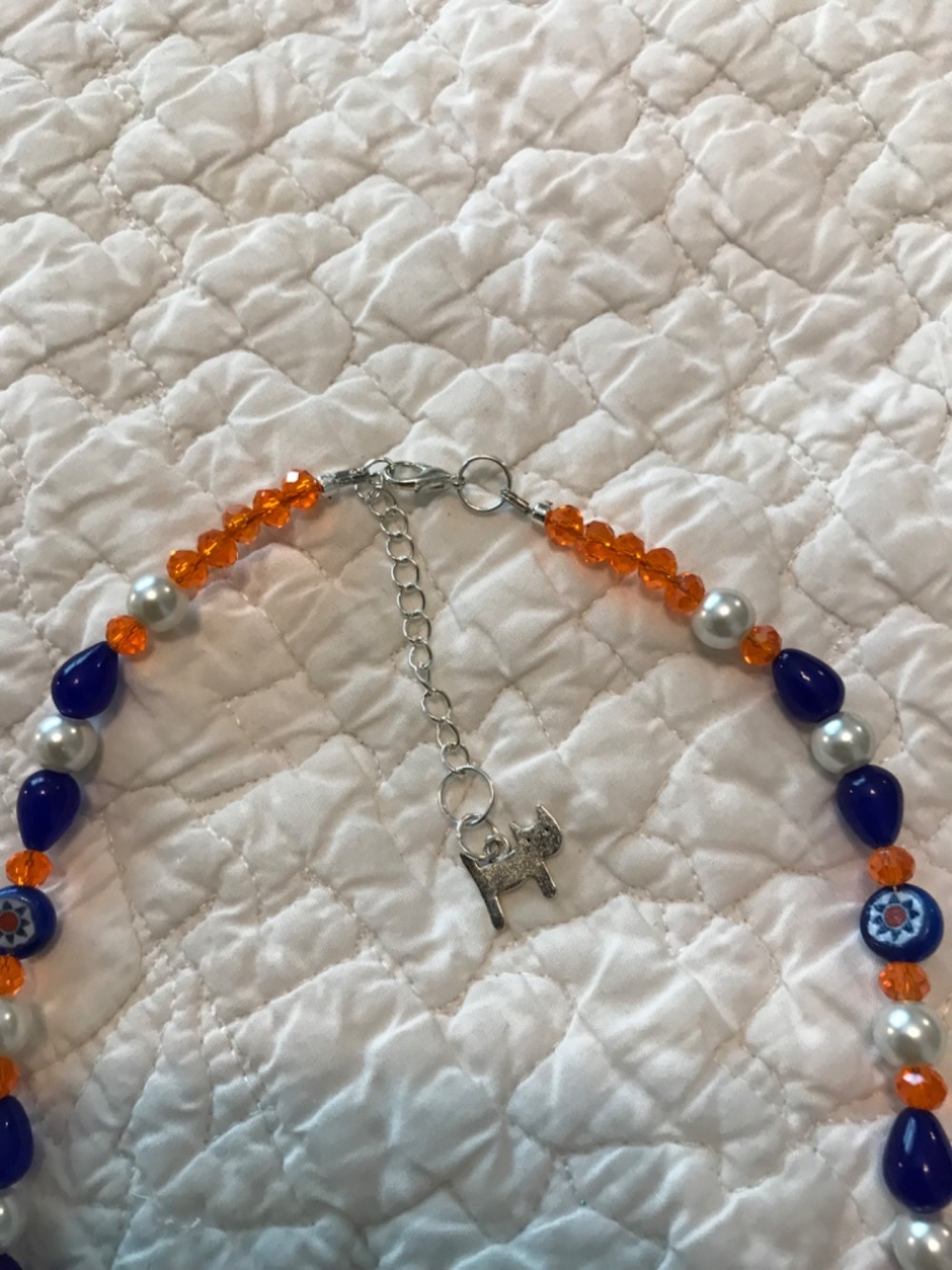 The Orange and the Blue: Artisan necklace - Picture 7 of 8